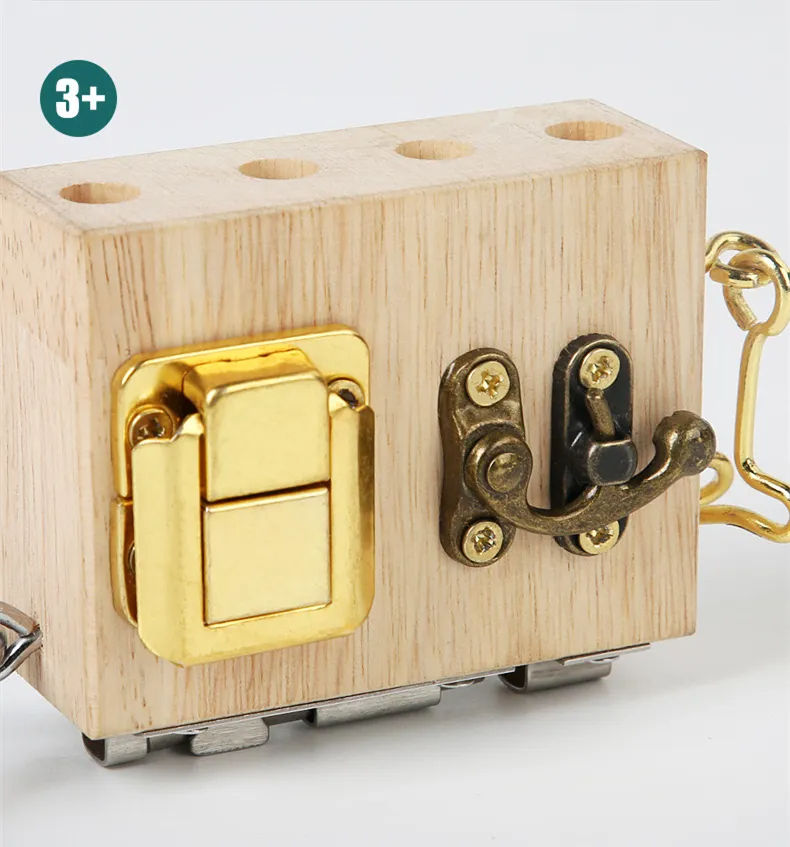 WANHUA montessori wood busy board Learning Screw Unlock Fine Motor for kids