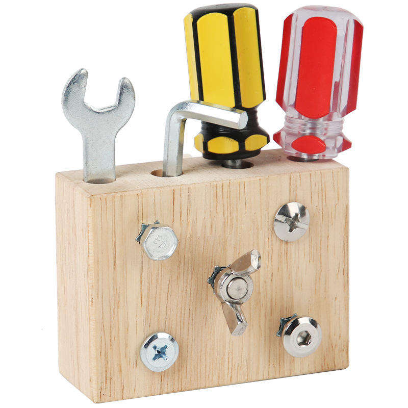 WANHUA montessori wood busy board Learning Screw Unlock Fine Motor for kids