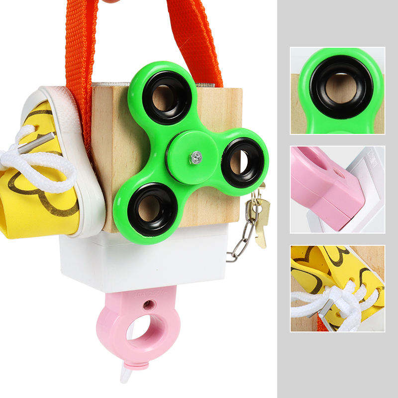 WANHUA wooden montessori educational toys wood busy board early multifunction busy board for baby
