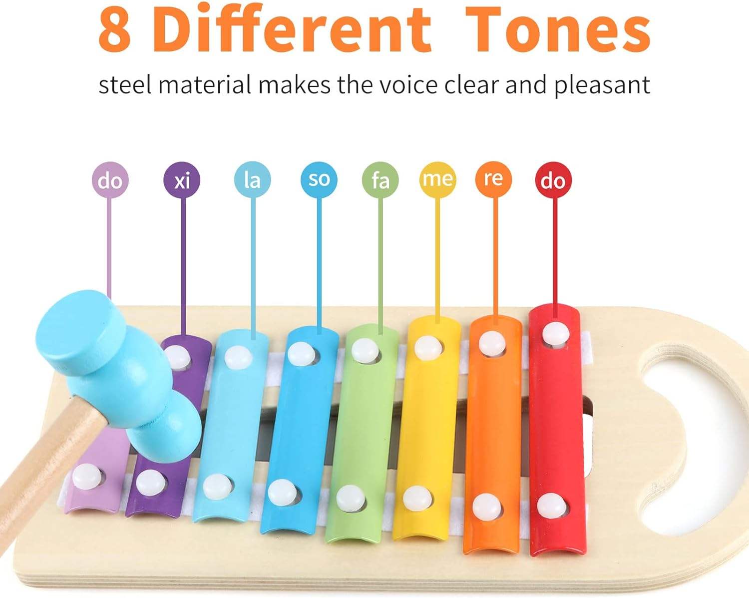 Hammer Wooden Ball Pounding Toy Marble Run and tap xylophone baby toys musical instrument