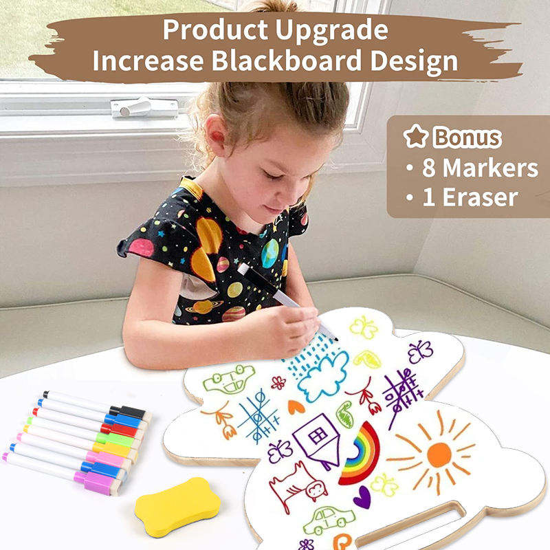WANHUA montessori wood bear busy board children's busy board for kids