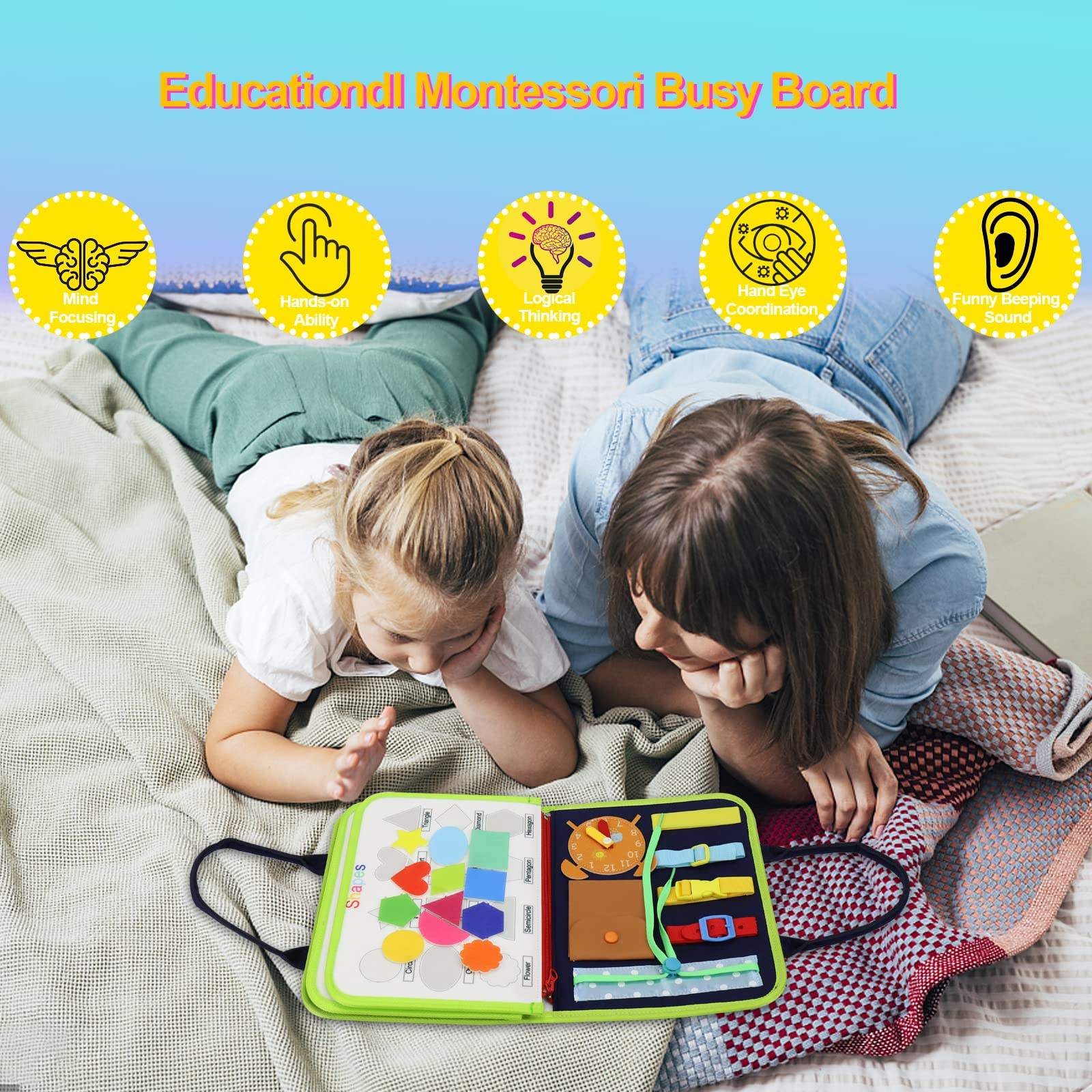 WANHUA big busy board accessories montessori toddler busy board first birthday gift for boy