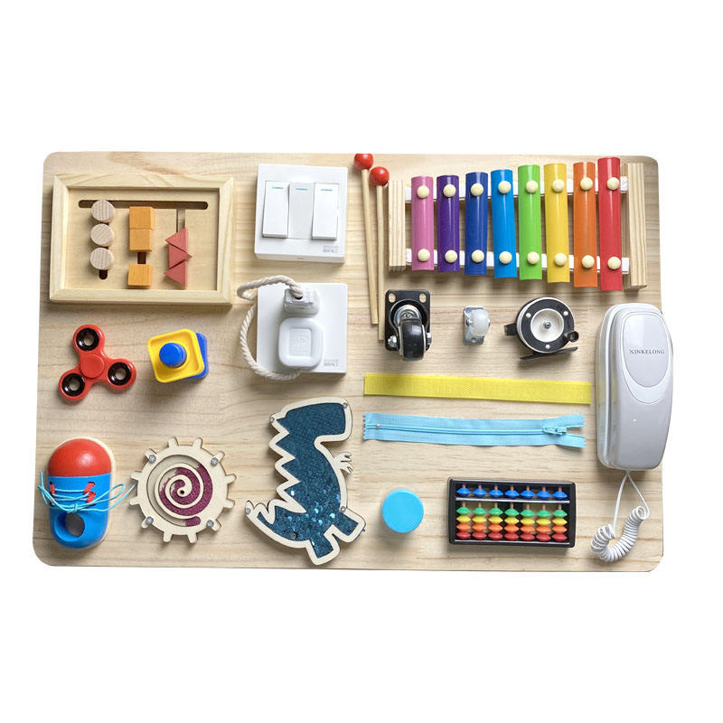 wooden switch busy board jouets montessori sensory busy board for toddlers