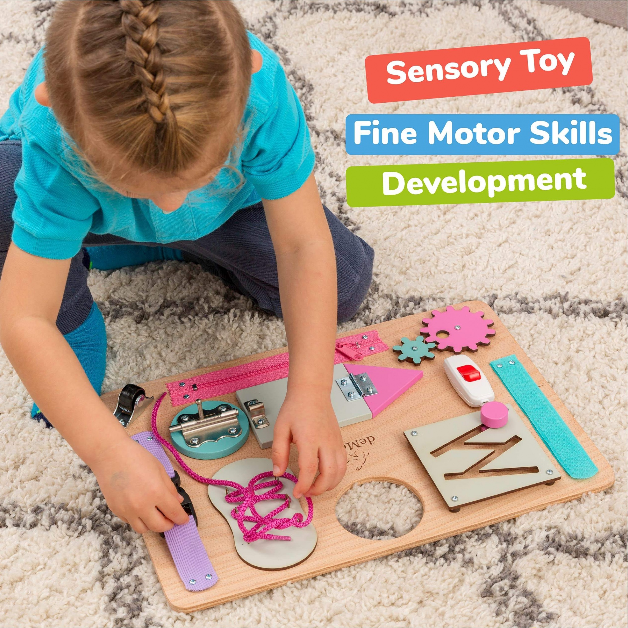 WANHUA children busy board montessori baby toy travel busy board montessori toys for toddlers