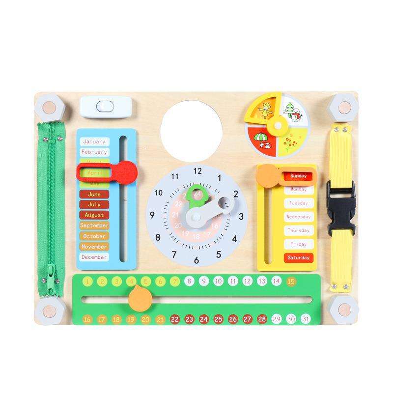 WANHUA custom montessori toys kids wooden busy board for toddlers