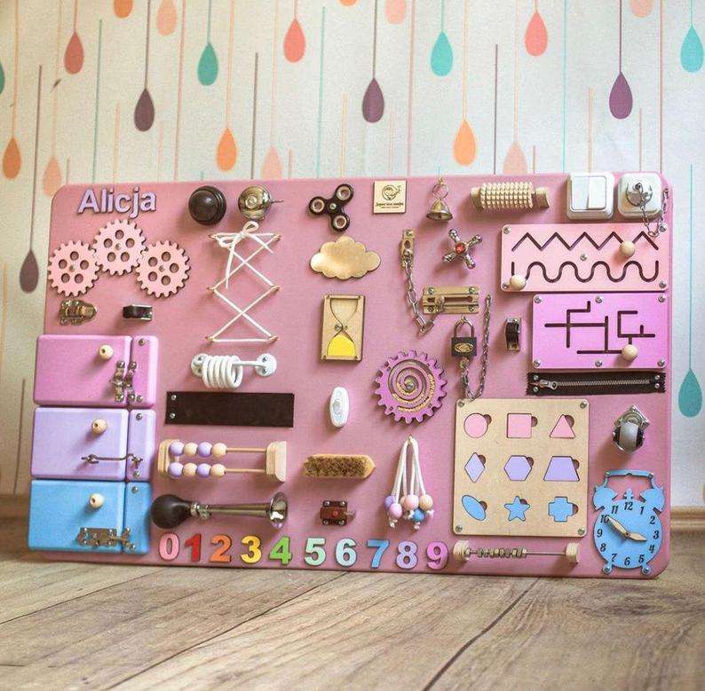 WANHUA montessori wood busy board early education toy busy-board