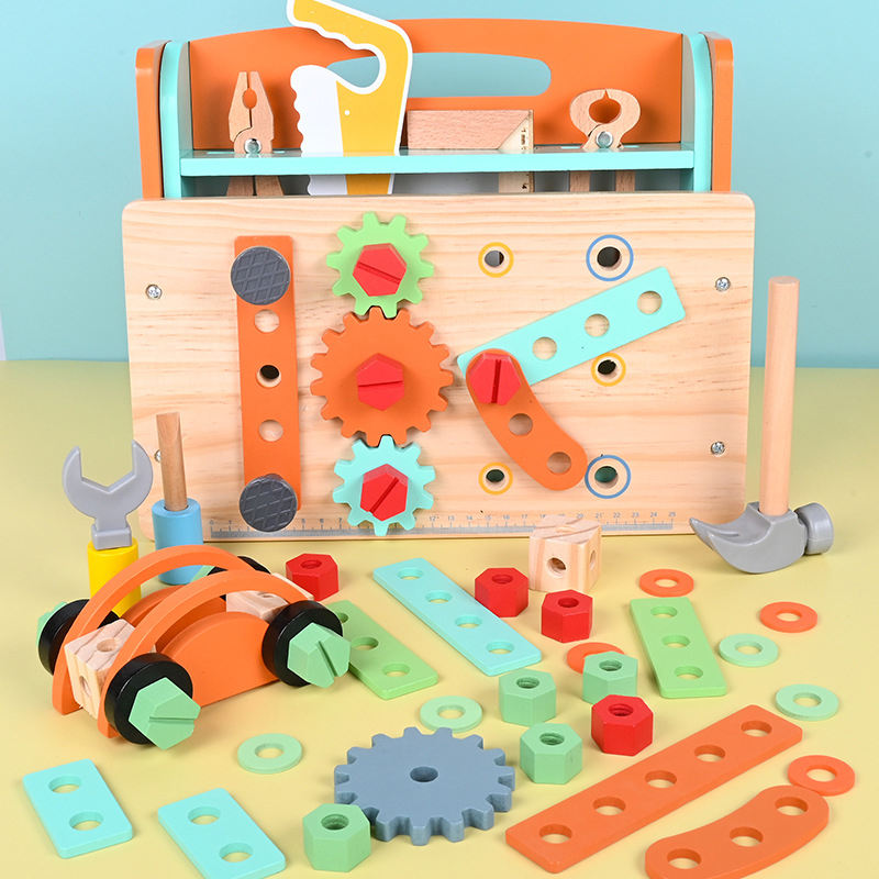 Wooden Tool Set For Kids 2 3 4 5 Year Old Educational Stem Toys Toddler Montessori Toys For 2 Year Old Construction Preschool