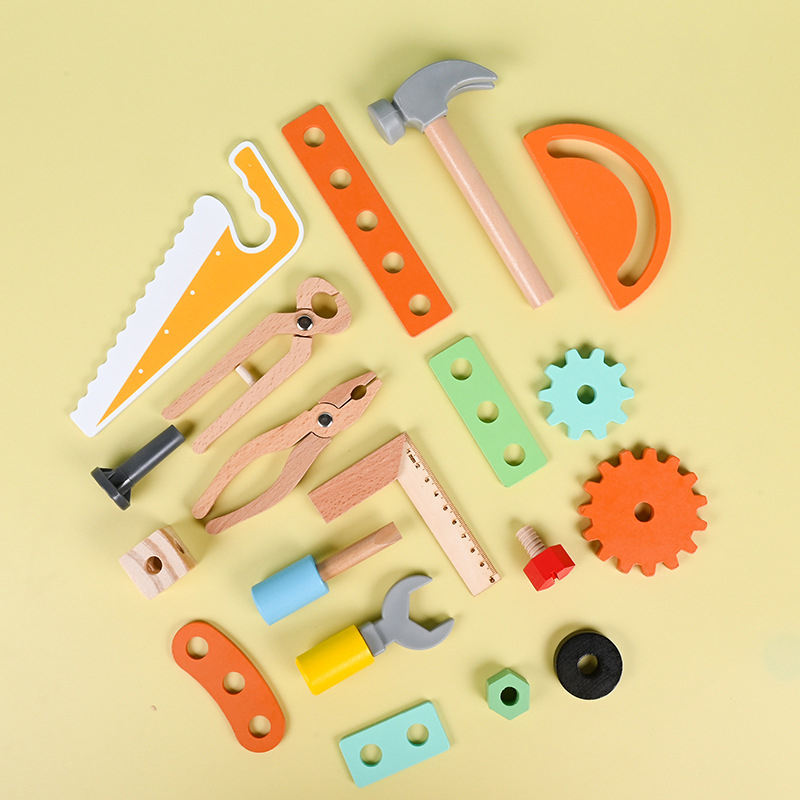 Wooden Tool Set For Kids 2 3 4 5 Year Old Educational Stem Toys Toddler Montessori Toys For 2 Year Old Construction Preschool