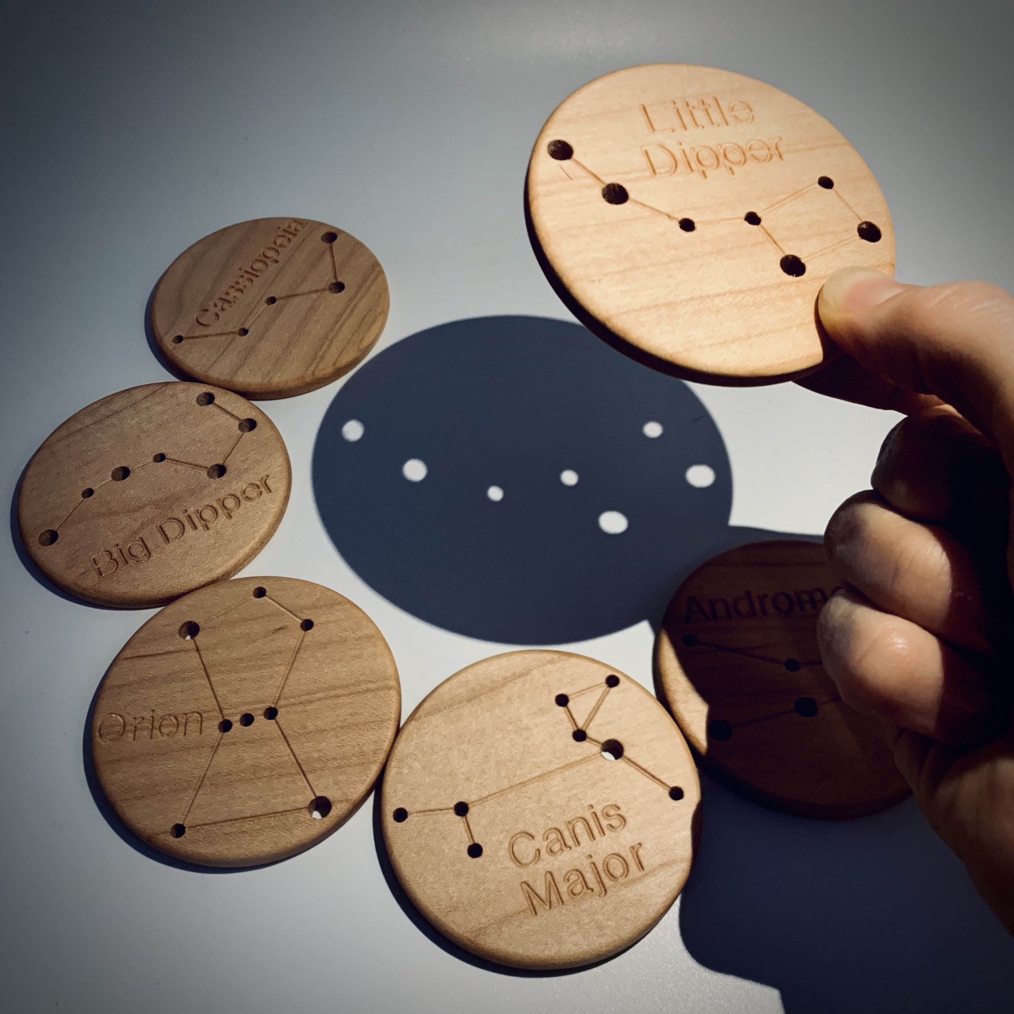 WANHUA Pefect Gift Wooden Baby Constellation Coins toy for kids