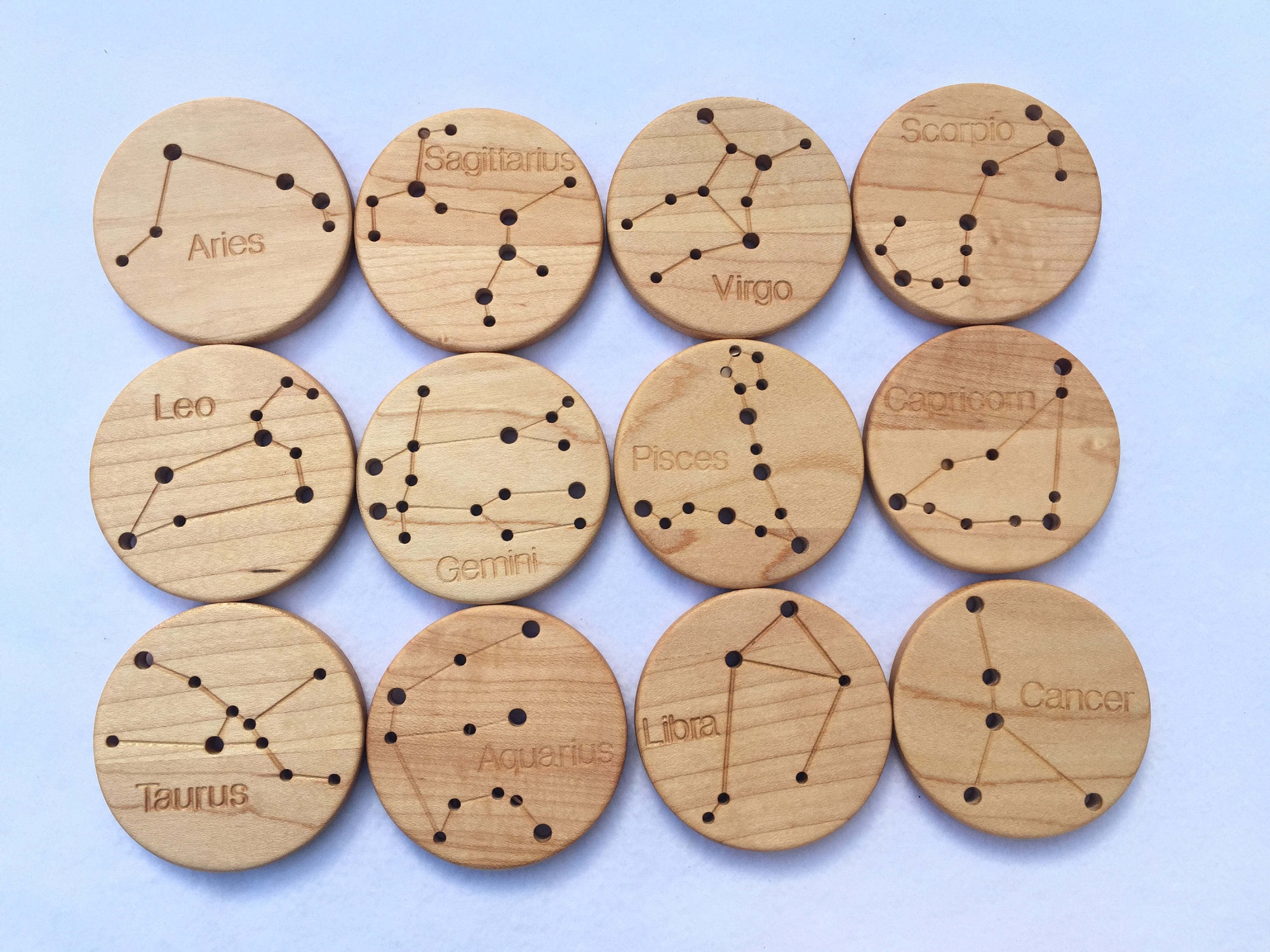 WANHUA Pefect Gift Wooden Baby Constellation Coins toy for kids