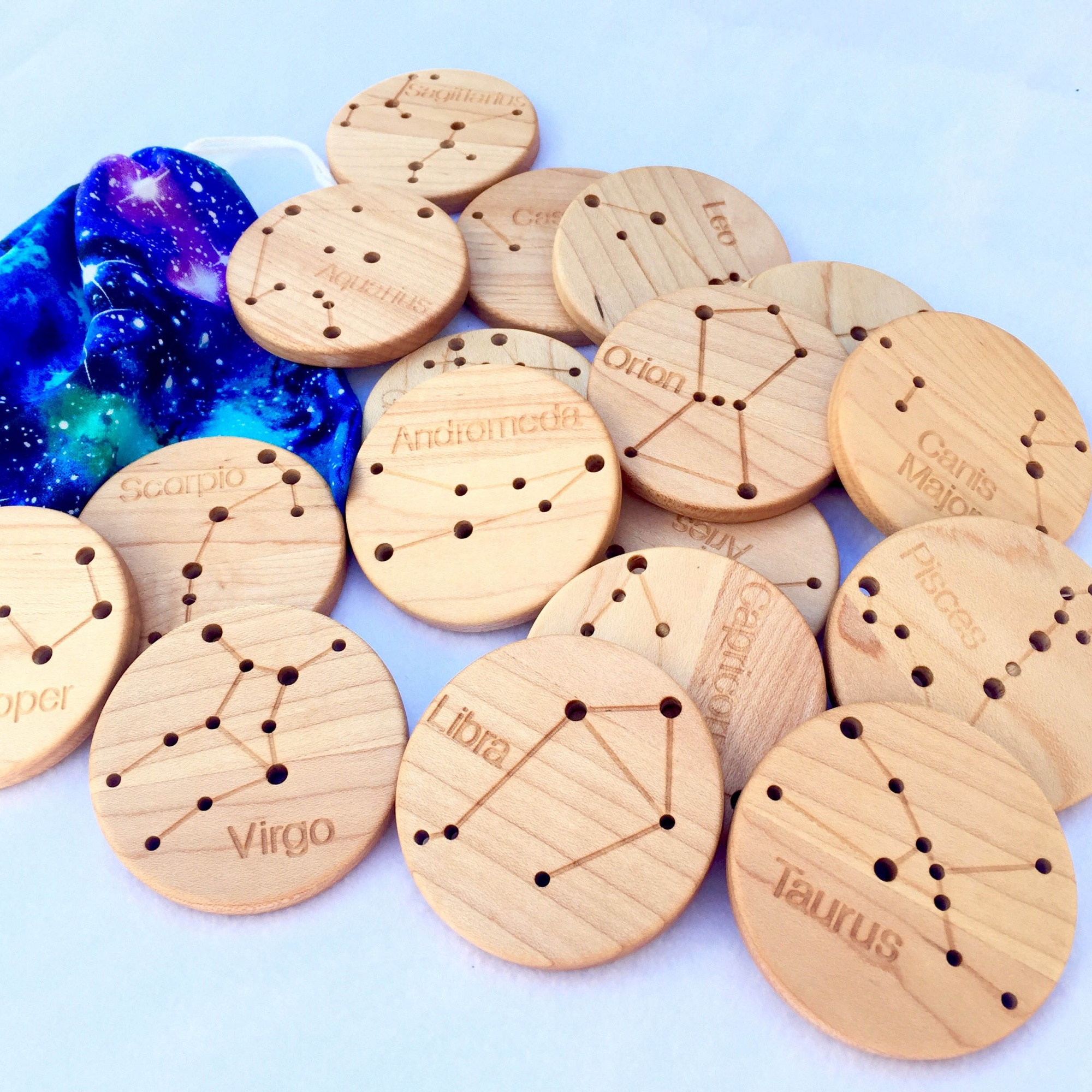 WANHUA Pefect Gift Wooden Baby Constellation Coins toy for kids