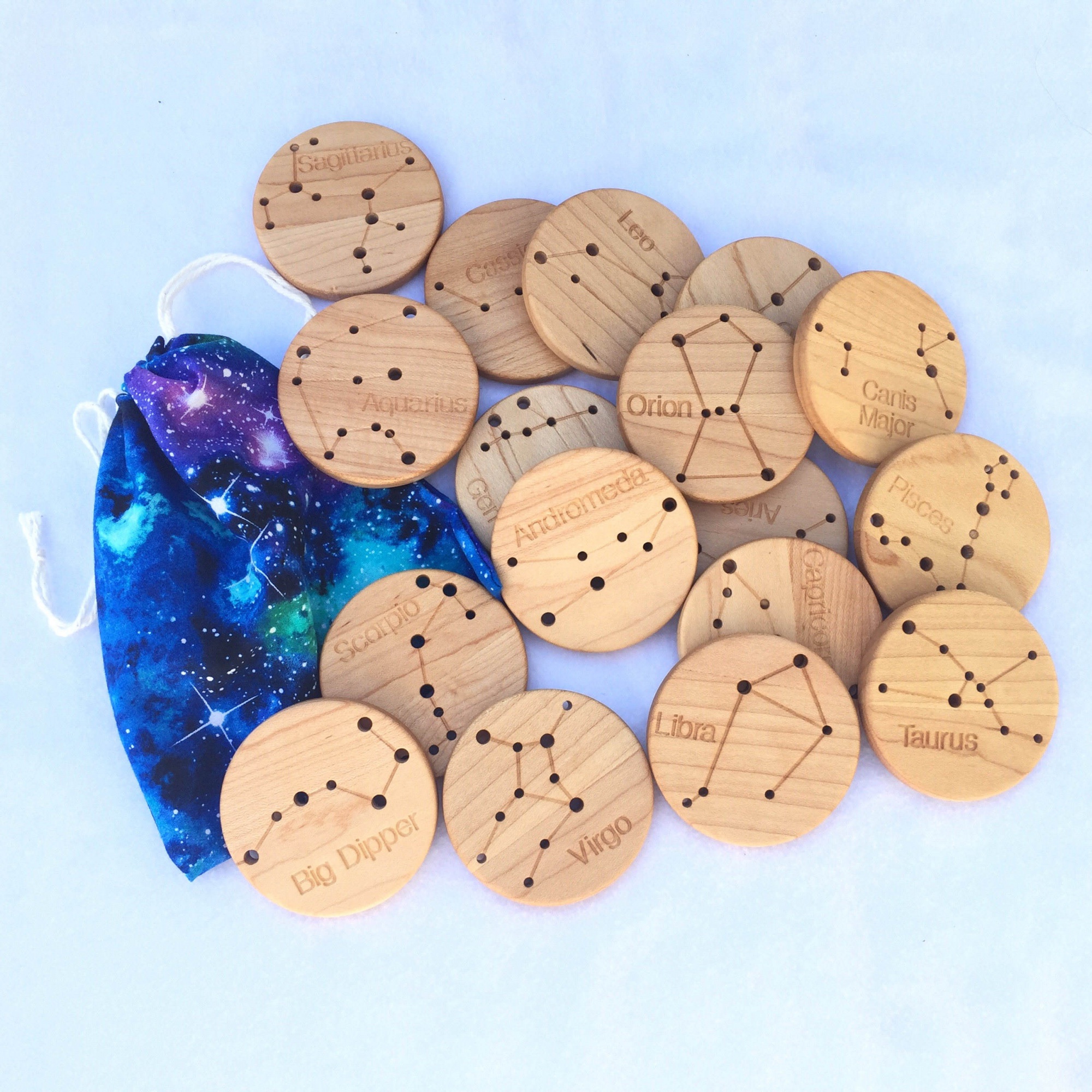 WANHUA Pefect Gift Wooden Baby Constellation Coins toy for kids