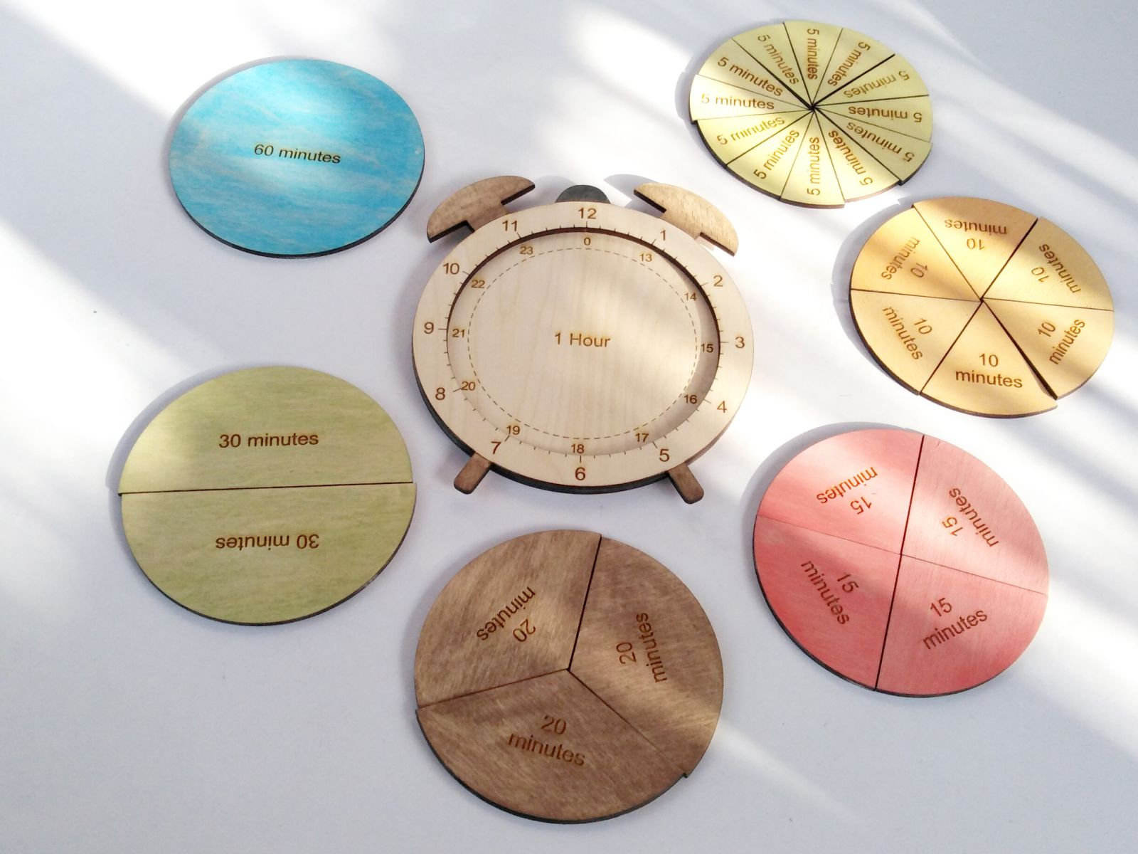 WANHUA Factory OEM/ODM Wooden Learning Time Clock toy for kids