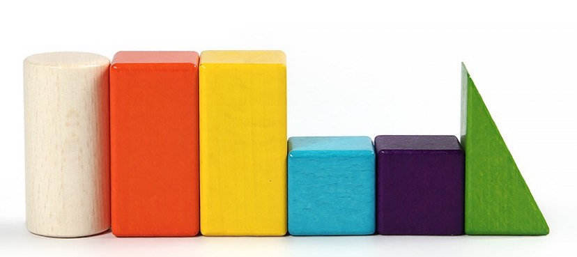 WANHUA Montessori Natural Educational Wooden Building Blocks toy for kids