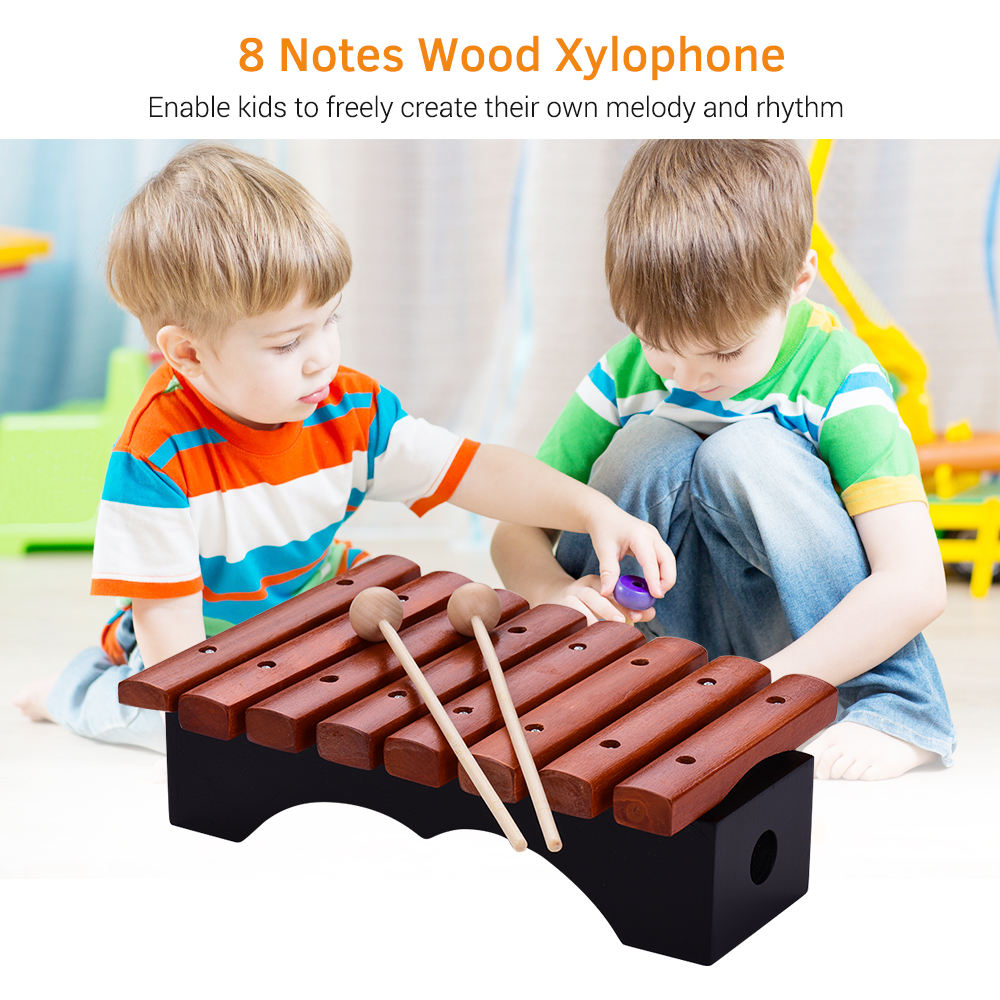 WANHUA Learning&Education Wooden Xylophone Music Instrument Montessori toy for Children Kid