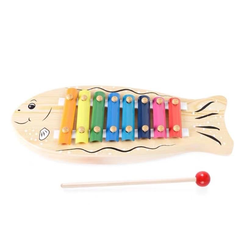 Wooden Toy Xylophone Music Toy Musical Instrument for Kid Customized Logo Unisex Play Educational Percussion Colorful 11 Pcs