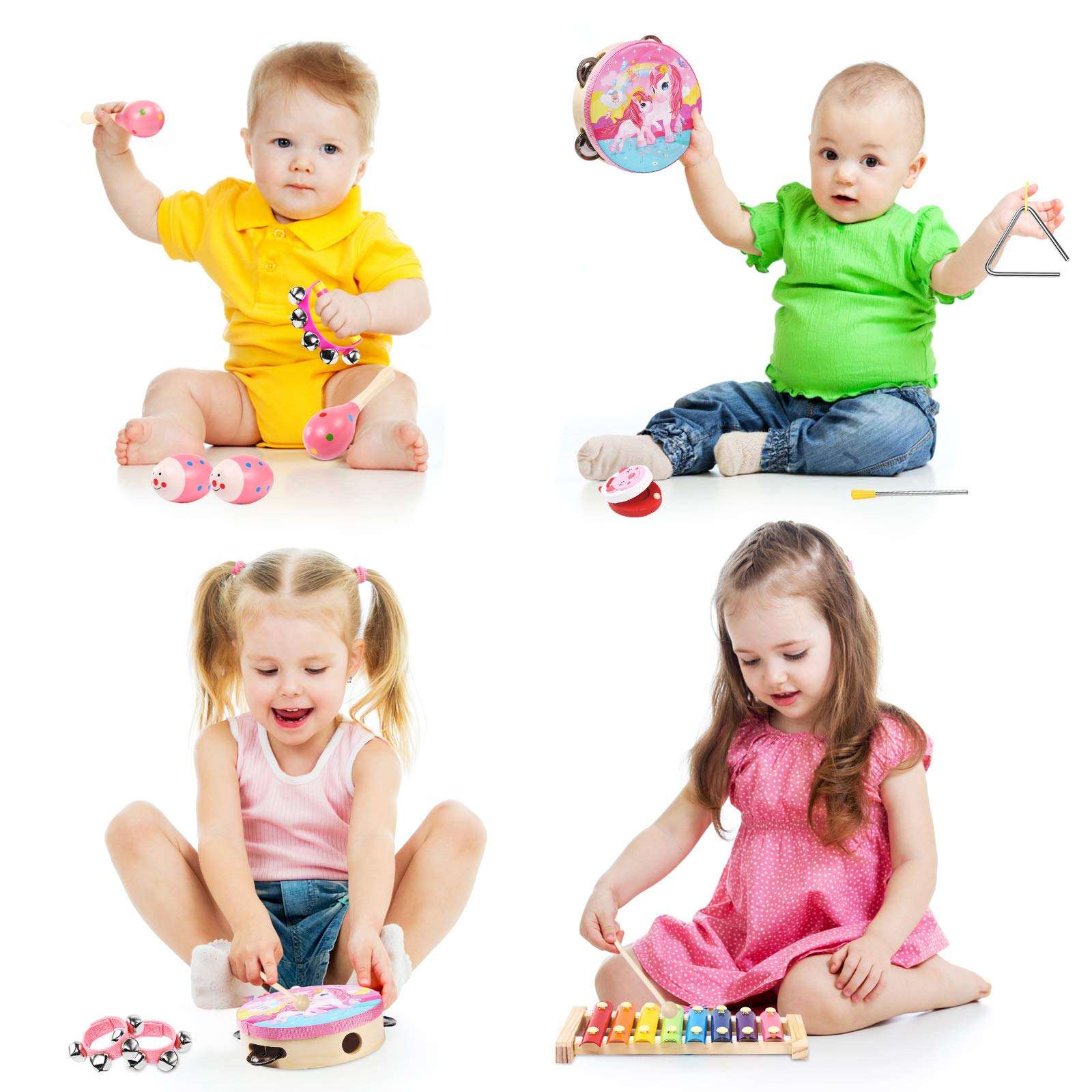 WANHUA baby children 8 pieces of educational musical instrument toy for kid