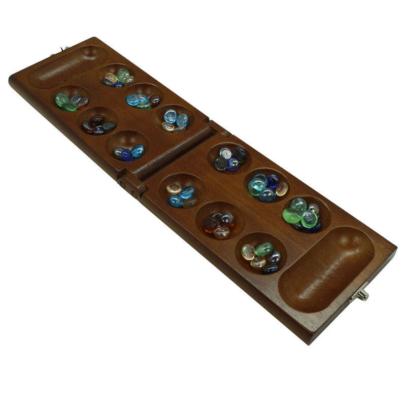 WANHUA Folding Wooden Board Beautiful Multi Color Glass Beads Smart tactical game for kids and adults