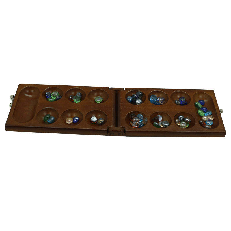 WANHUA Folding Wooden Board Beautiful Multi Color Glass Beads Smart tactical game for kids and adults