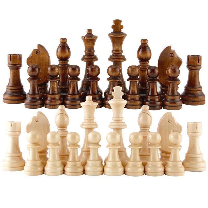 WANHUA ottoman weighted fancy wooden medium staunton color wood chess pieces only