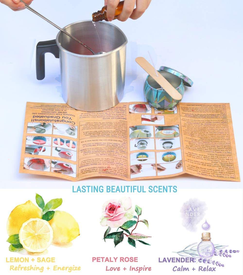 High Quality Creative Candle Making Set Custom DIY Complete Candle Making Kit Supplies Nature Soy Wax Material