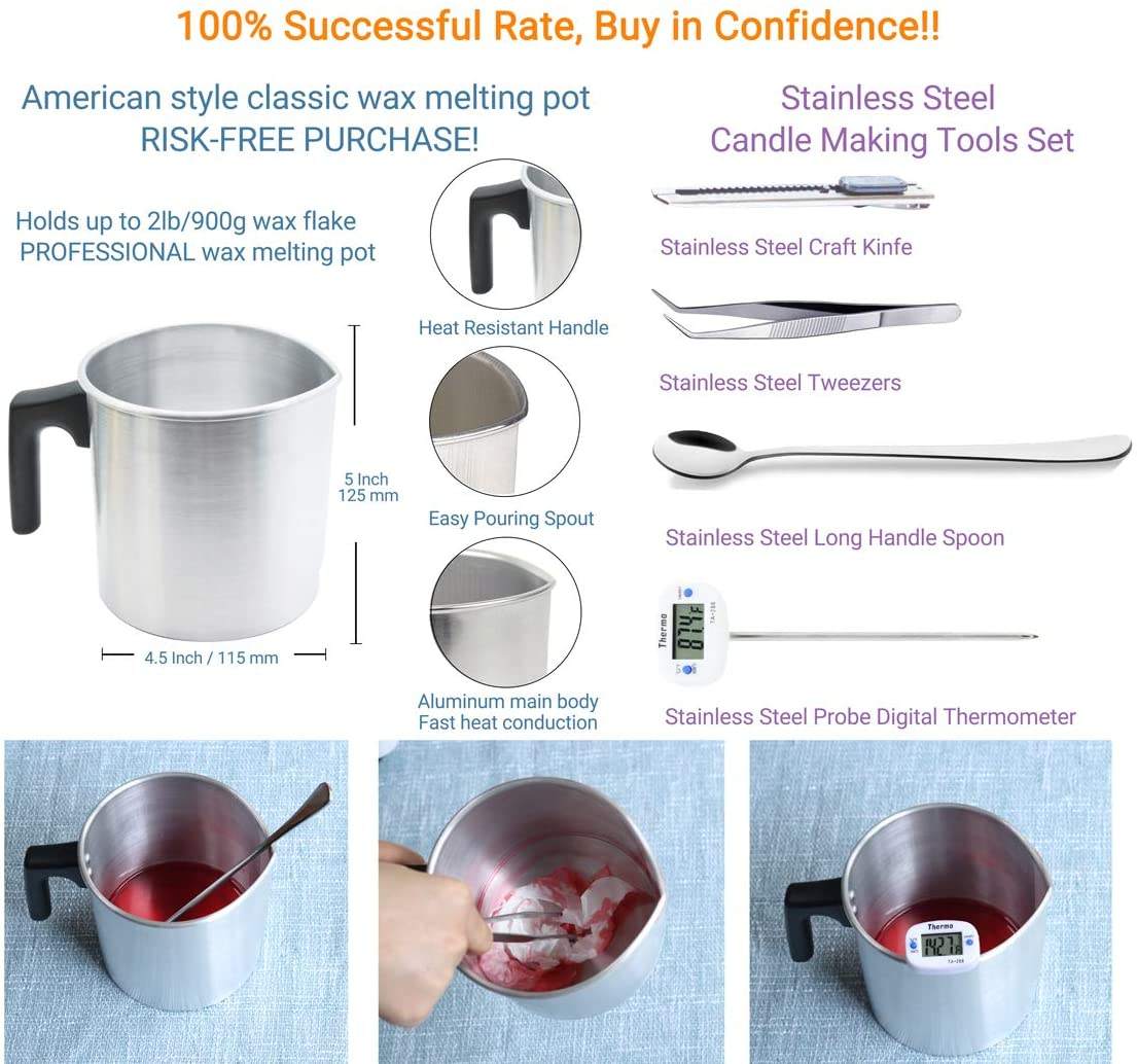 High Quality Creative Candle Making Set Custom DIY Complete Candle Making Kit Supplies Nature Soy Wax Material