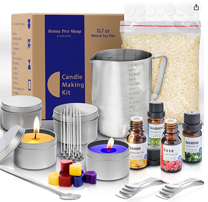 Luxury diy candle making kit whole set diy scented soy wax candles making kit supplier