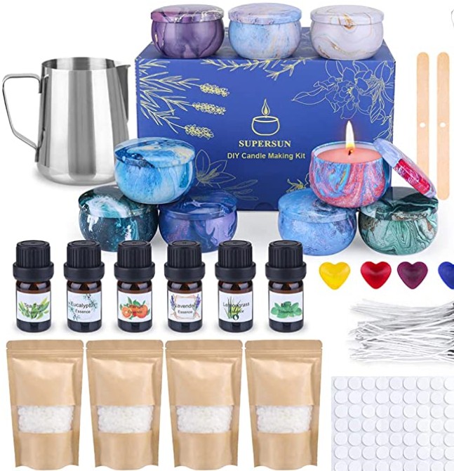 Hot sell diy candle making kit 2023 High quality diy scented soy wax candles making kit supplier
