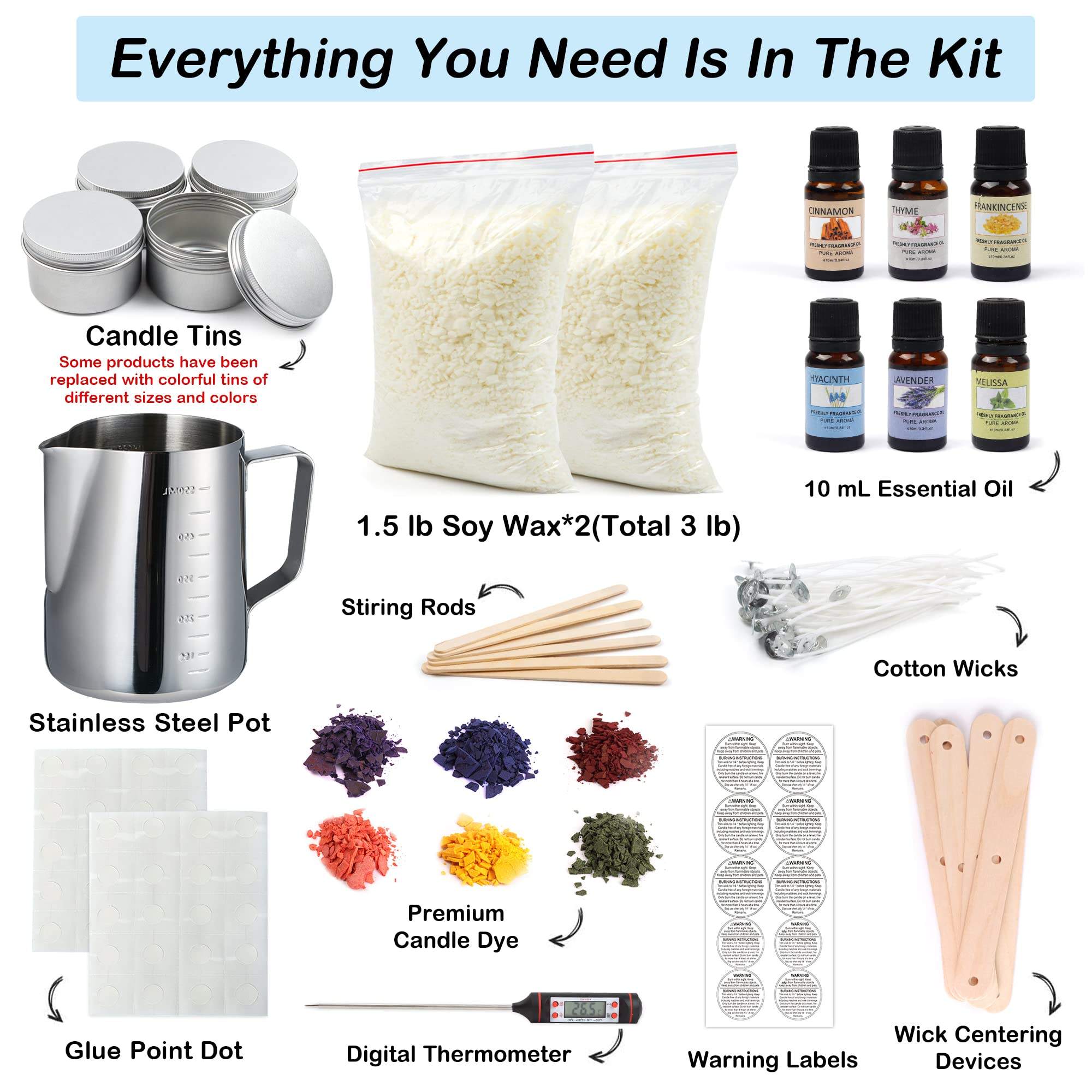 Wholesale custom dyi candle making kit set for business home decor