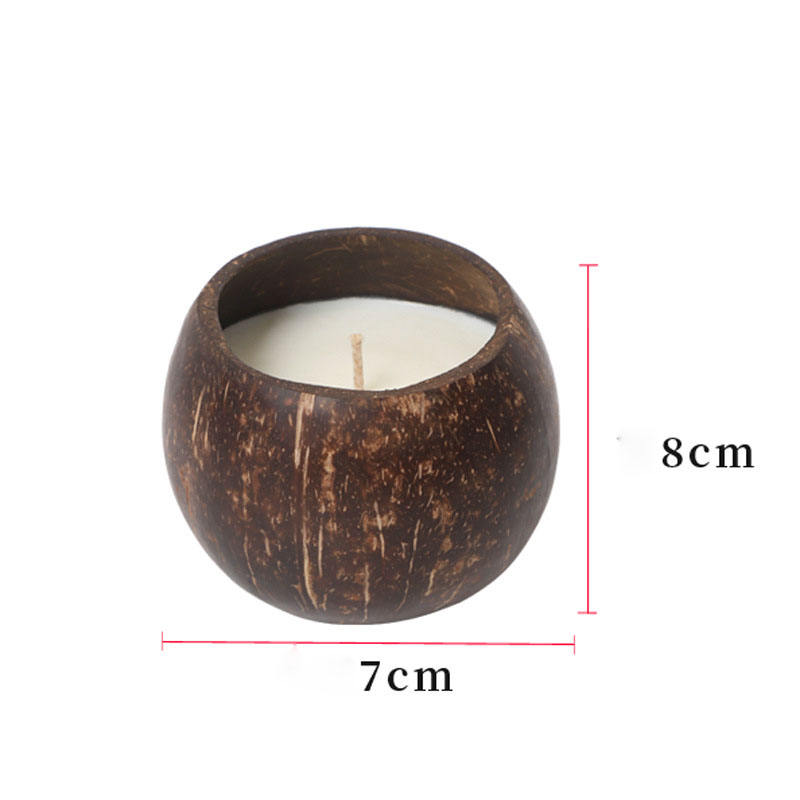 Simple coconut shell restaurant with candle cup creative candle empty cup decoration pieces soy wax container