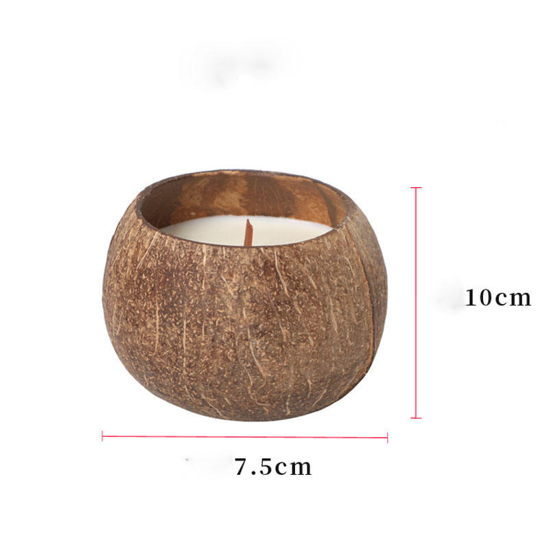 Simple coconut shell restaurant with candle cup creative candle empty cup decoration pieces soy wax container