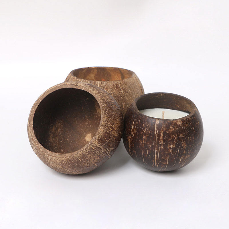 Simple coconut shell restaurant with candle cup creative candle empty cup decoration pieces soy wax container