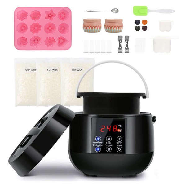 Beginners Electric Candle Making Supplies Beginners Electric Beeswax Soy Wax Candle Maker with Wicks