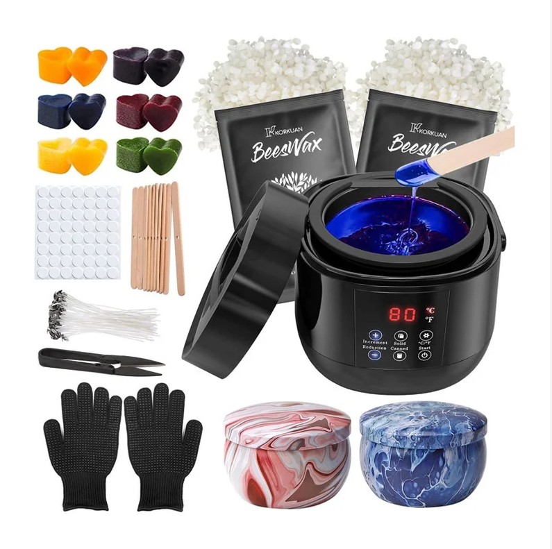 High quality Electric Beeswax Soy Wax Candle Maker with Wicks candle making kit for beginners