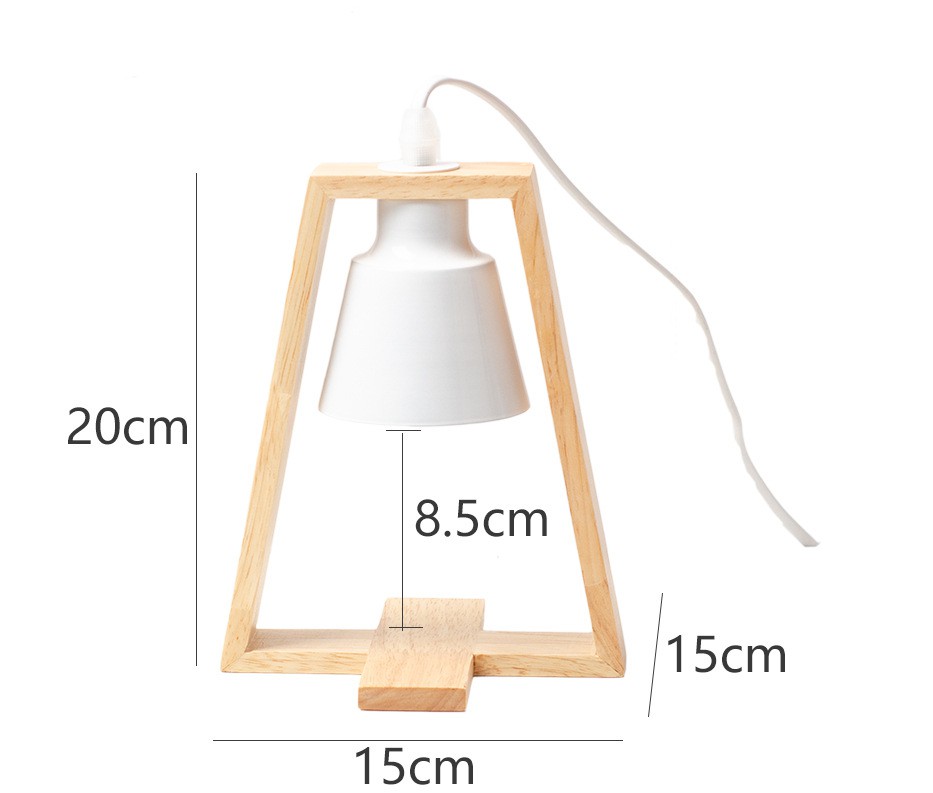 Original Wood Aromatherapy Candle Melting Wax Lamp Wooden Art Fragrance Essential Oil Bedroom Birthday Gift Decoration