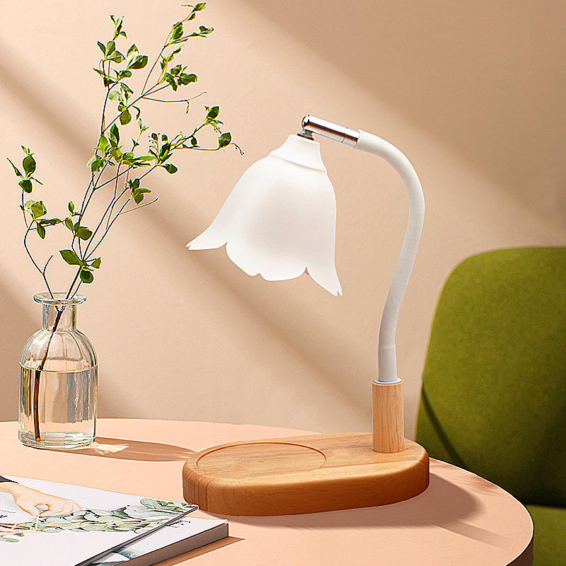 Dimmable Candle Warmer with Timer 2 Bulbs Wood Base Electric Candle Lamp for Scented Wax