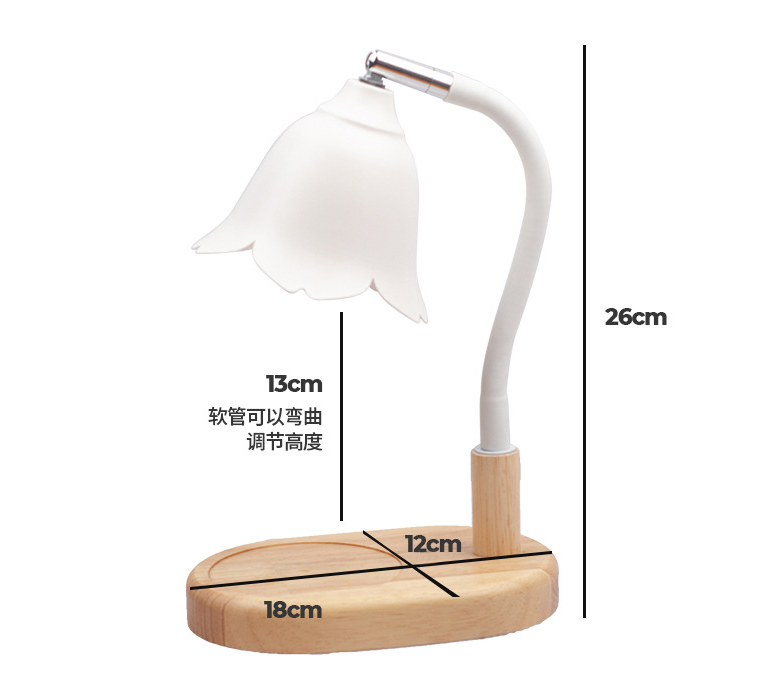 Dimmable Candle Warmer with Timer 2 Bulbs Wood Base Electric Candle Lamp for Scented Wax