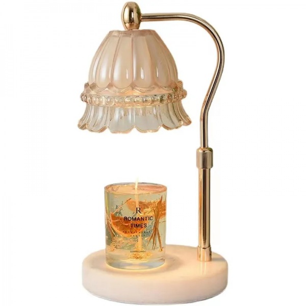 Marble Metal Glass Fragrance Lamps Dimmable Candle Lamp Wax Warmer Idea Gift Candle lamps for Home Office Christmas Decor