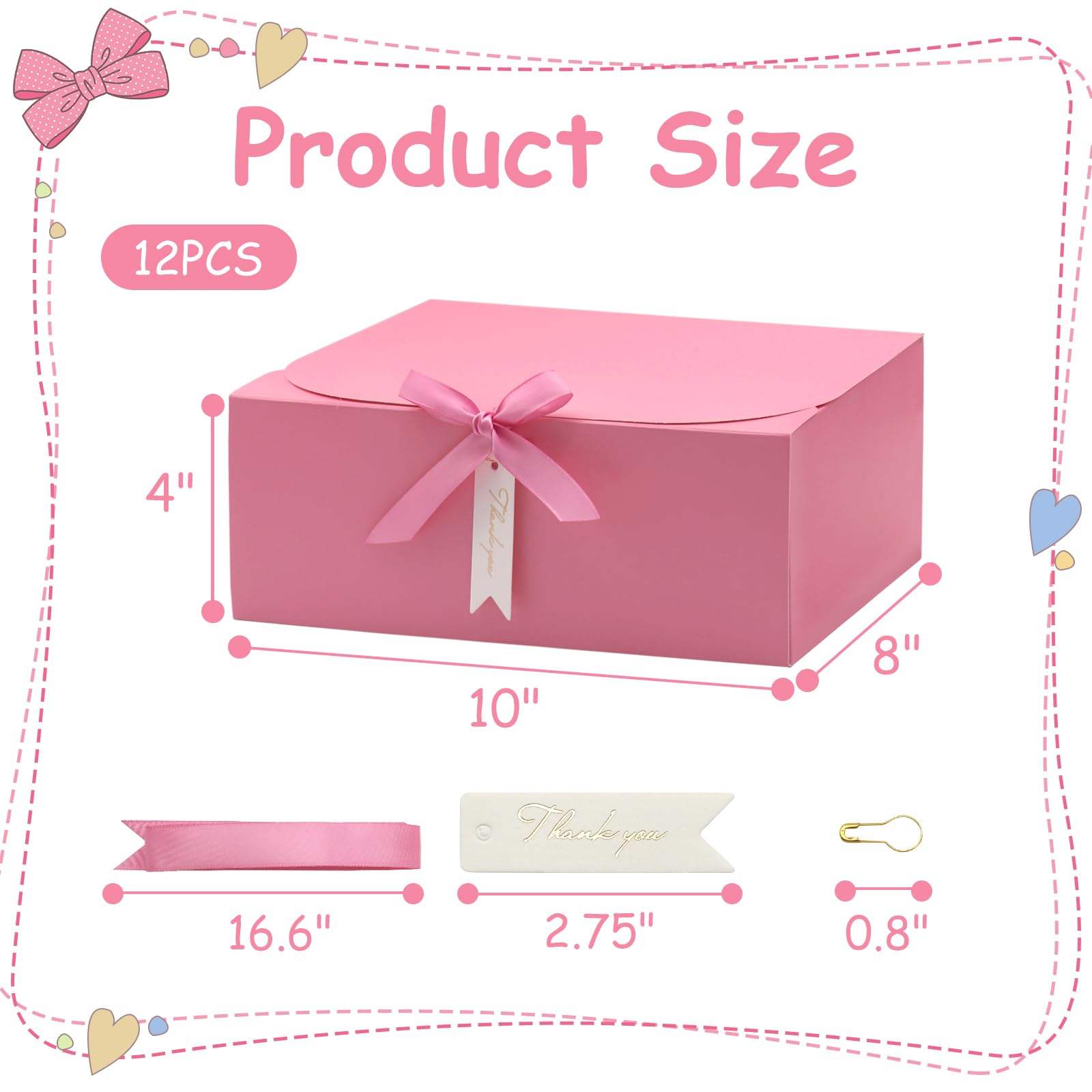 WANHUA high quality custom logo Elegant Packaging Box,Bridesmaid Proposal Box with Ribbon Thank You Card for Wedding