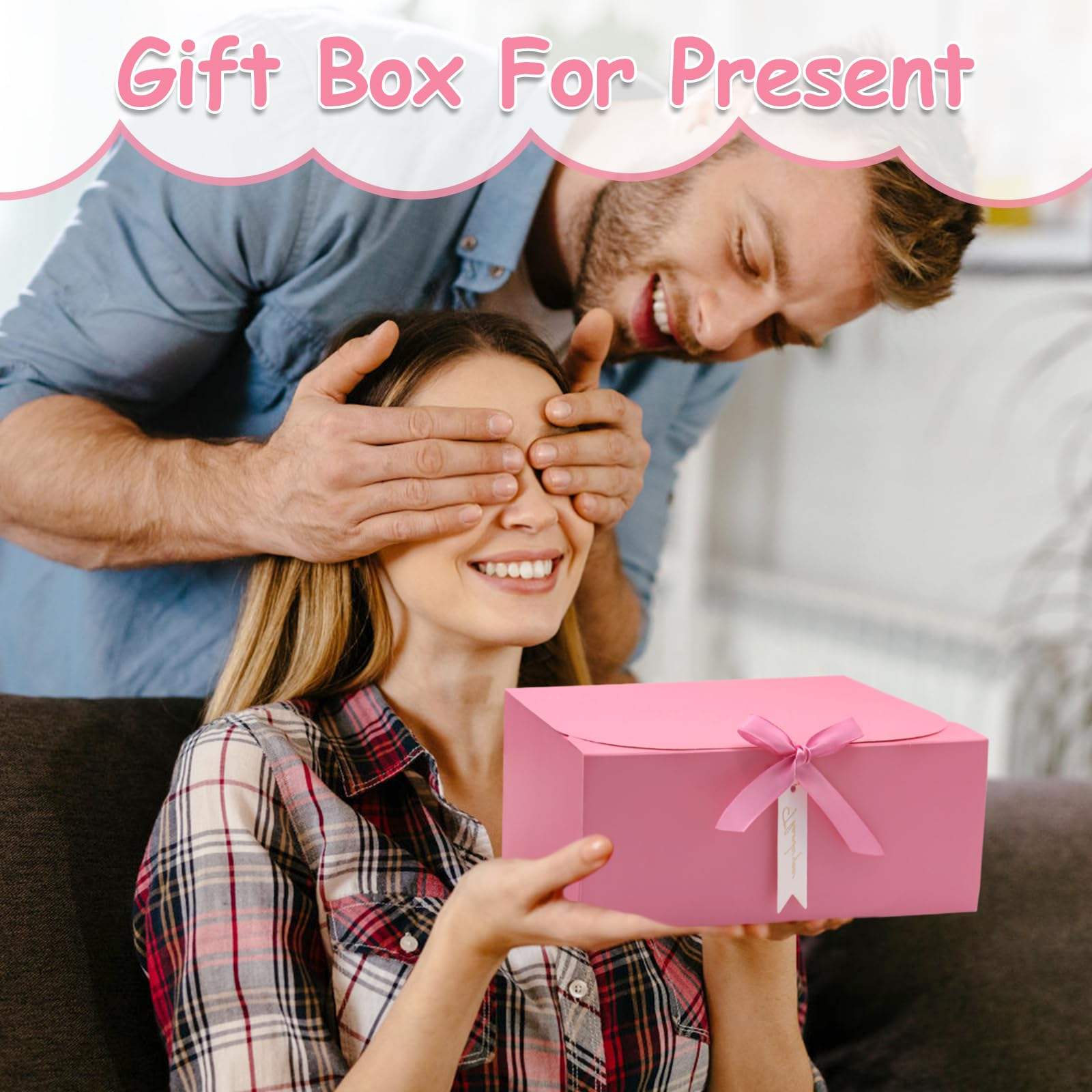 WANHUA high quality custom logo Elegant Packaging Box,Bridesmaid Proposal Box with Ribbon Thank You Card for Wedding