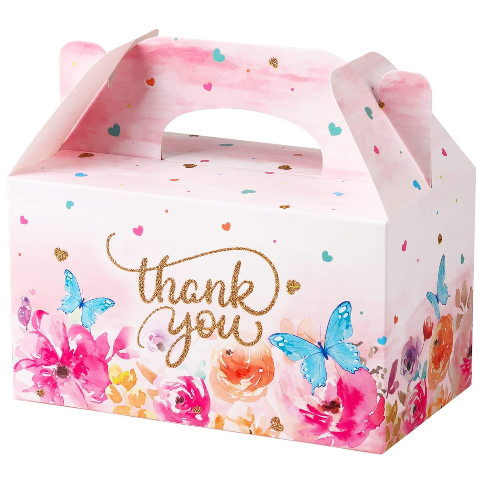 WANHUA high quality custom logo Gable Treat Boxes Candy Boxes Paper Gift Boxes for Bridal Shower anniversary Birthday Party \
