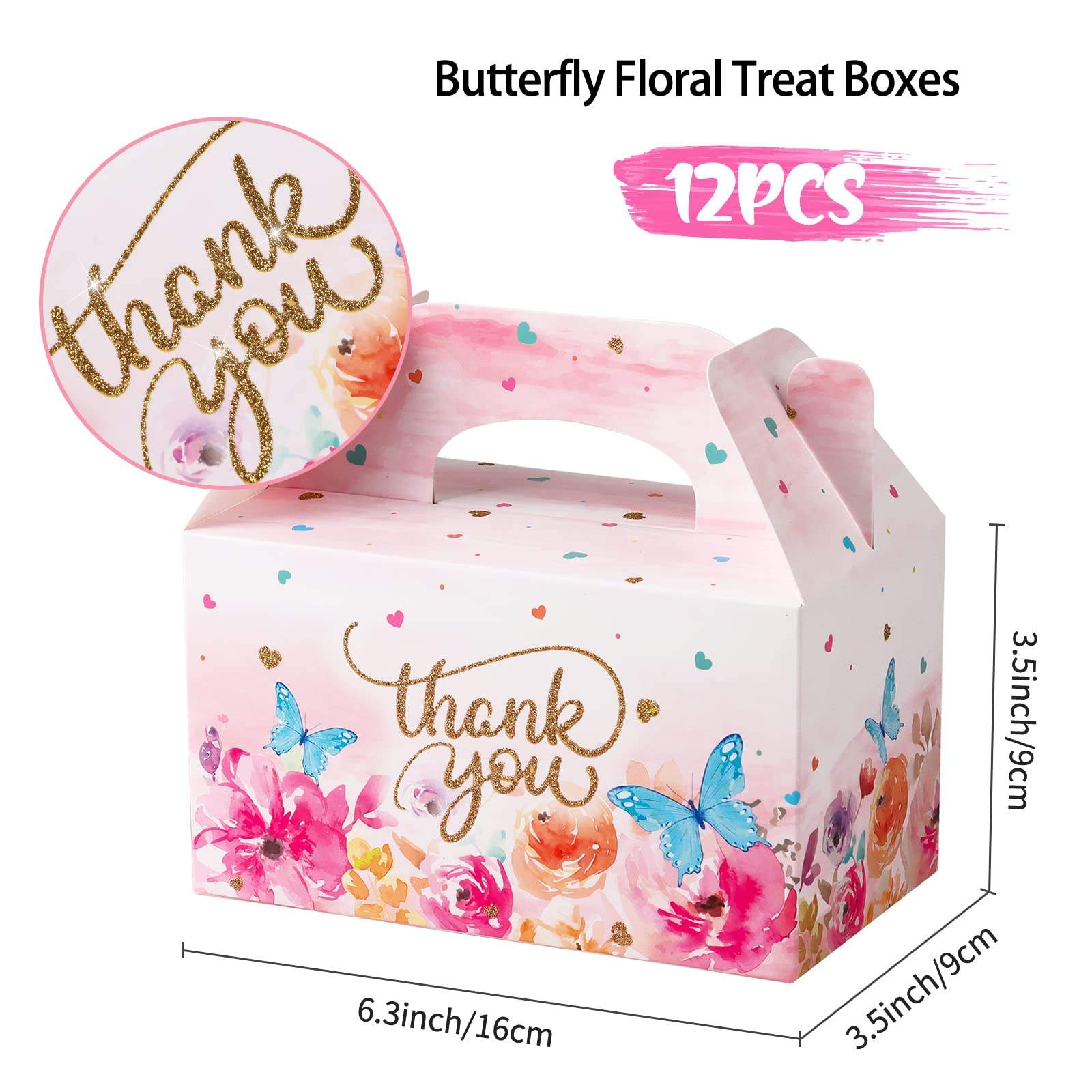 WANHUA high quality custom logo Gable Treat Boxes Candy Boxes Paper Gift Boxes for Bridal Shower anniversary Birthday Party \