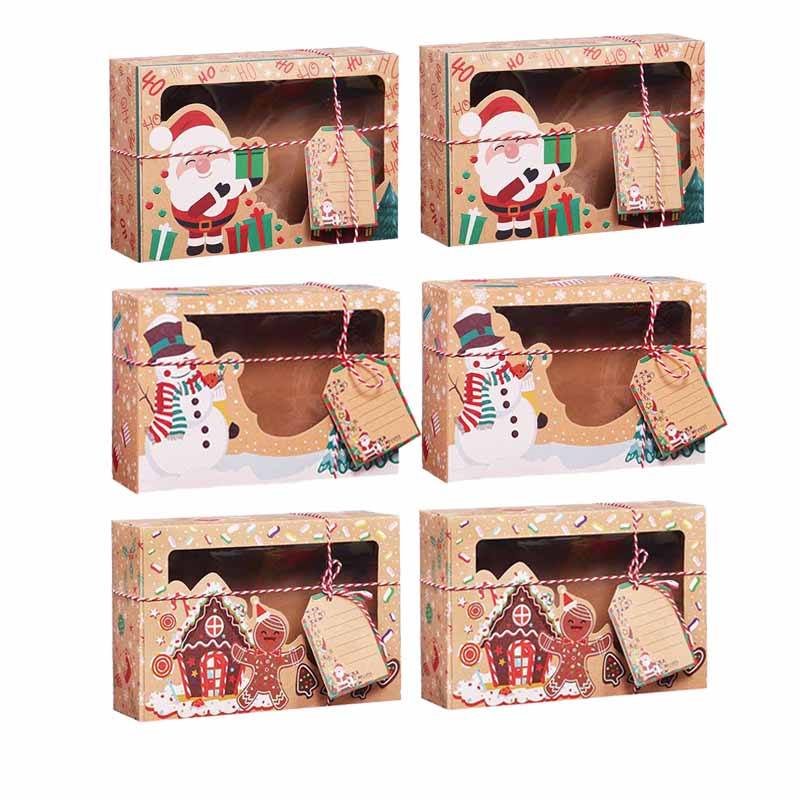 Wanhua Merry Christmas kraft folding box packaging with window
