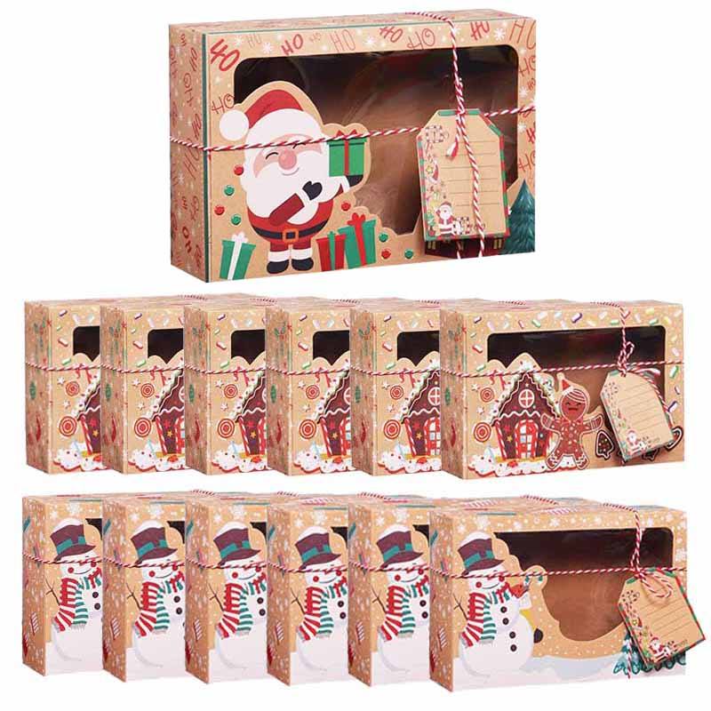 Wanhua Merry Christmas kraft folding box packaging with window