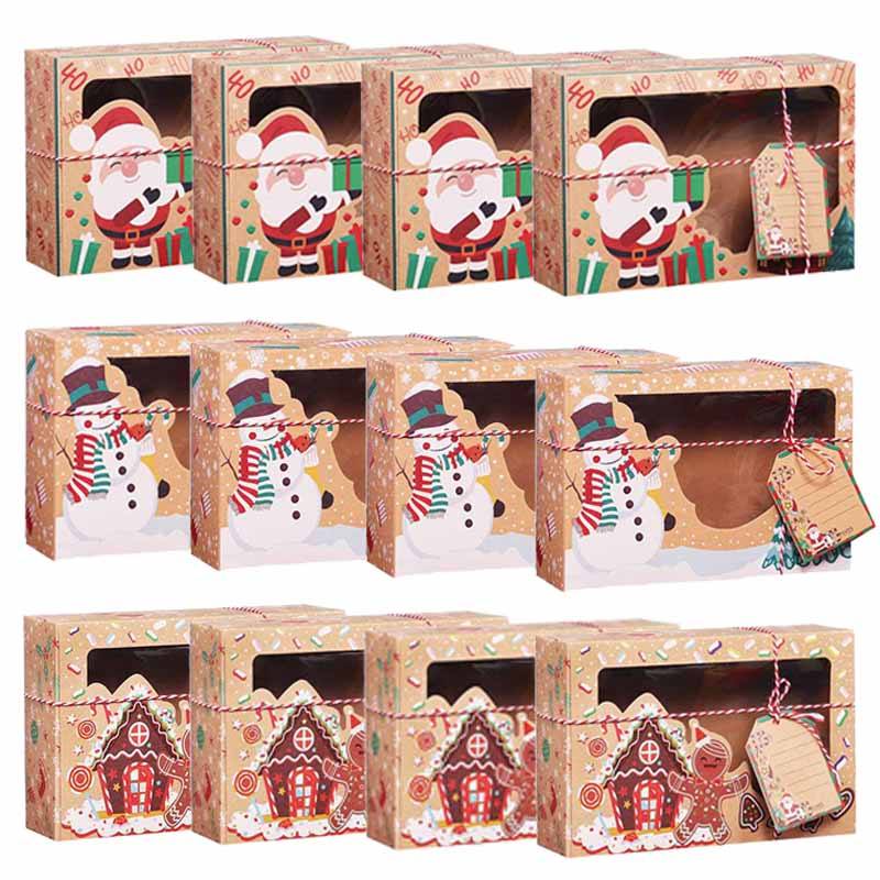 Wanhua Merry Christmas kraft folding box packaging with window