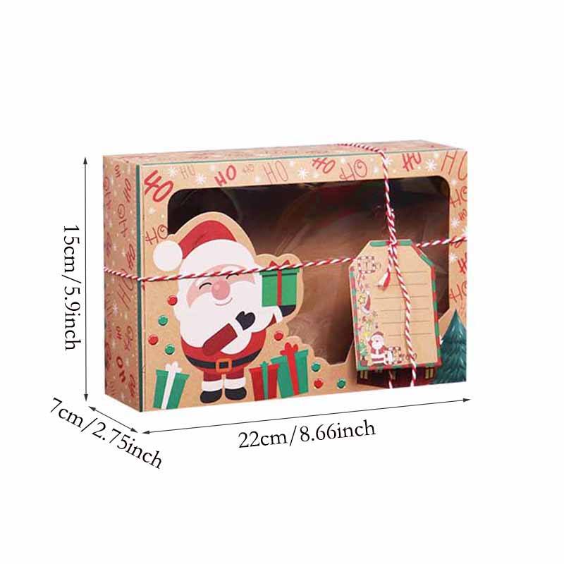 Wanhua Merry Christmas kraft folding box packaging with window