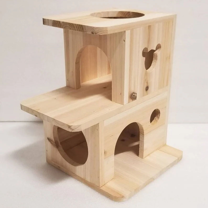 2022 high quality large capacity customized animals natural wooden pet house