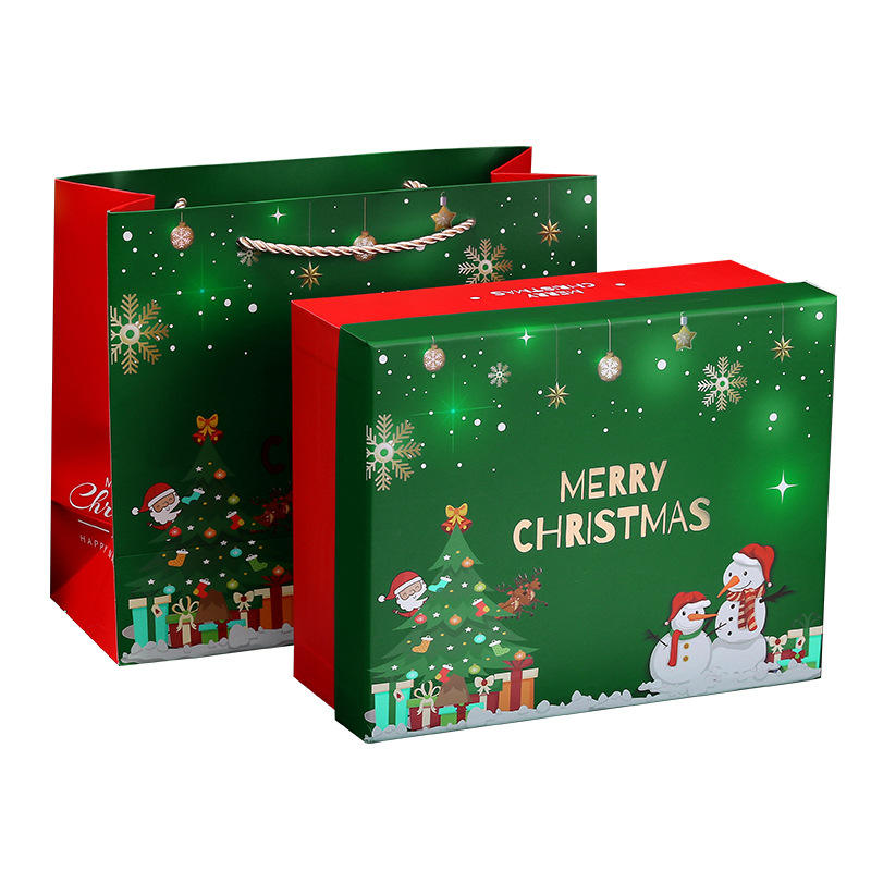 Christmas Gift Bags Kraft Holiday holiday luxury gift paper bags with Christmas Prints for Holiday