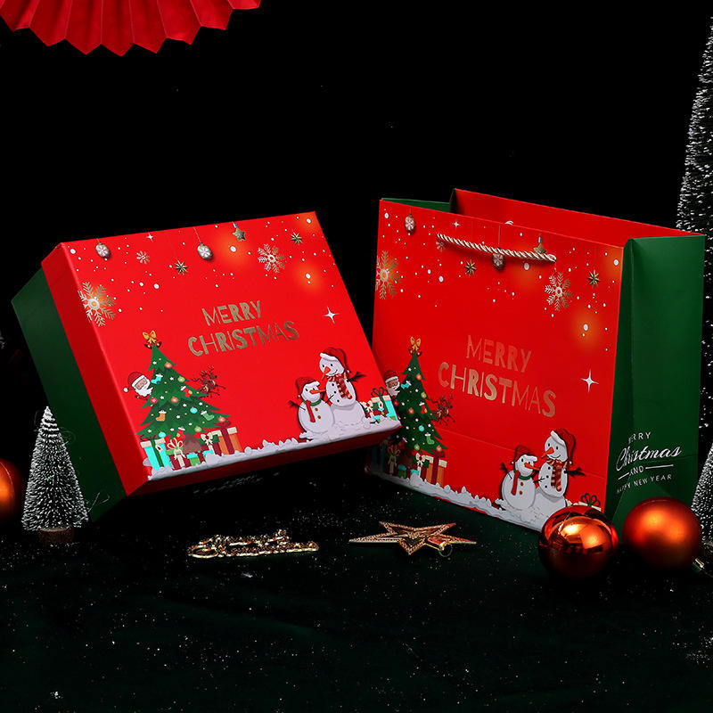 Christmas Gift Bags Kraft Holiday holiday luxury gift paper bags with Christmas Prints for Holiday