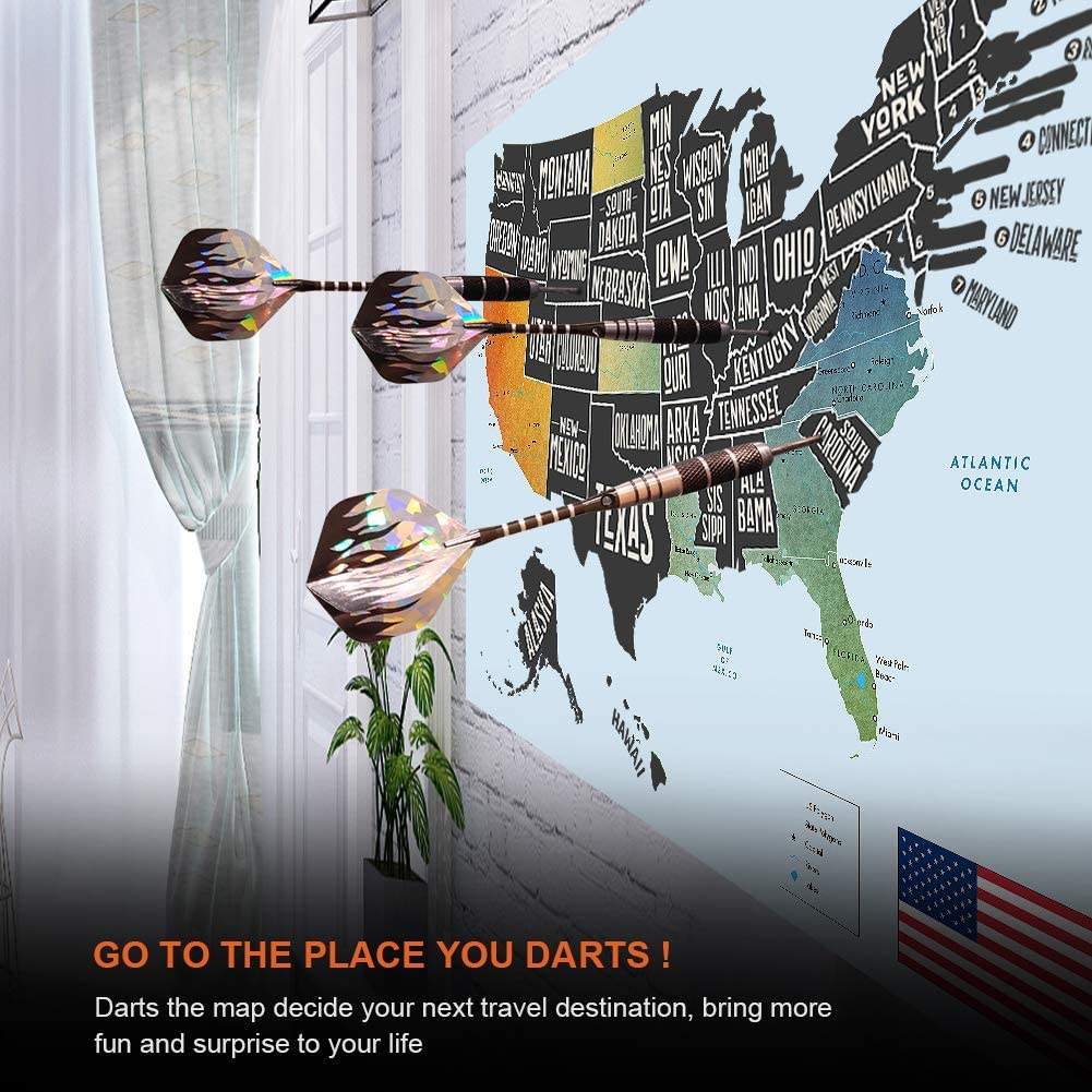 OEM Design Black scratch foil map poster Scratch Off Travel Map High Quality USA scracth off map